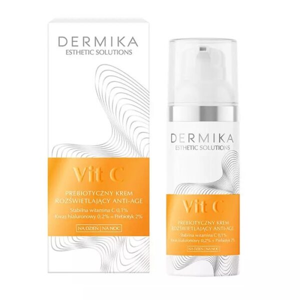 Dermika Esthetic Solutions Vit C prebiotyczny krem rozświetlający anti-age na dzień i na noc 50ml (P1)