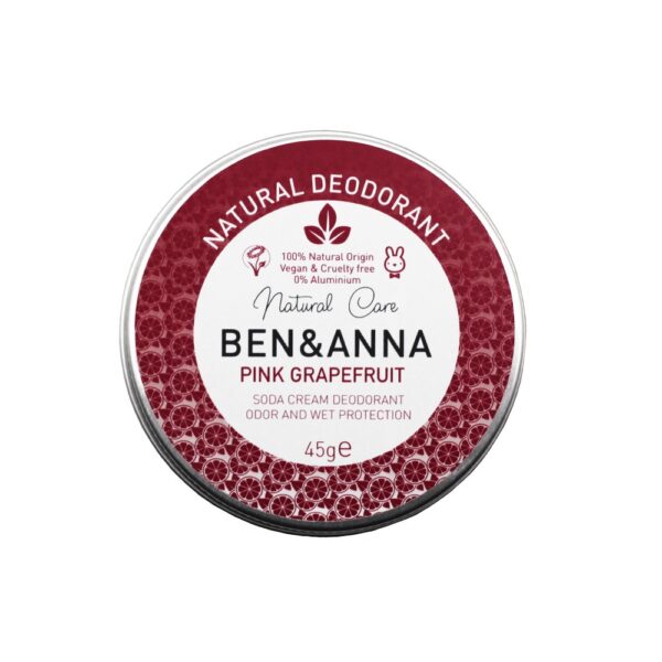 Ben&Anna Natural Deodorant naturalny dezodorant w kremie w aluminiowej puszce Pink Grapefruit 45g (P1)