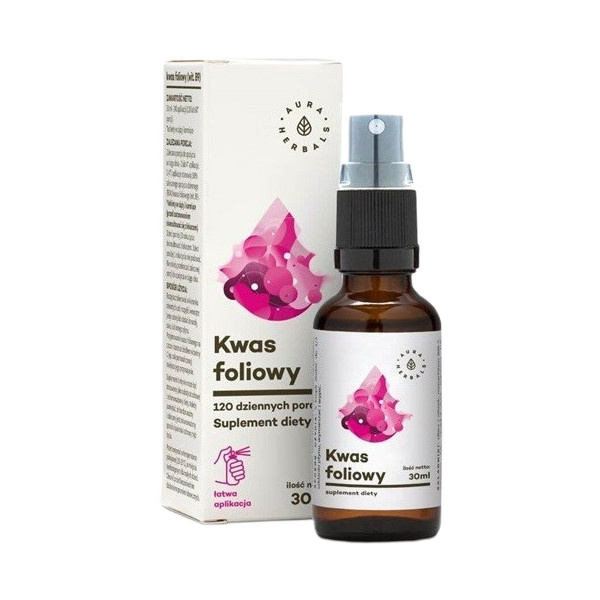 Aura Herbals Kwas Foliowy suplement diety 30ml (P1)