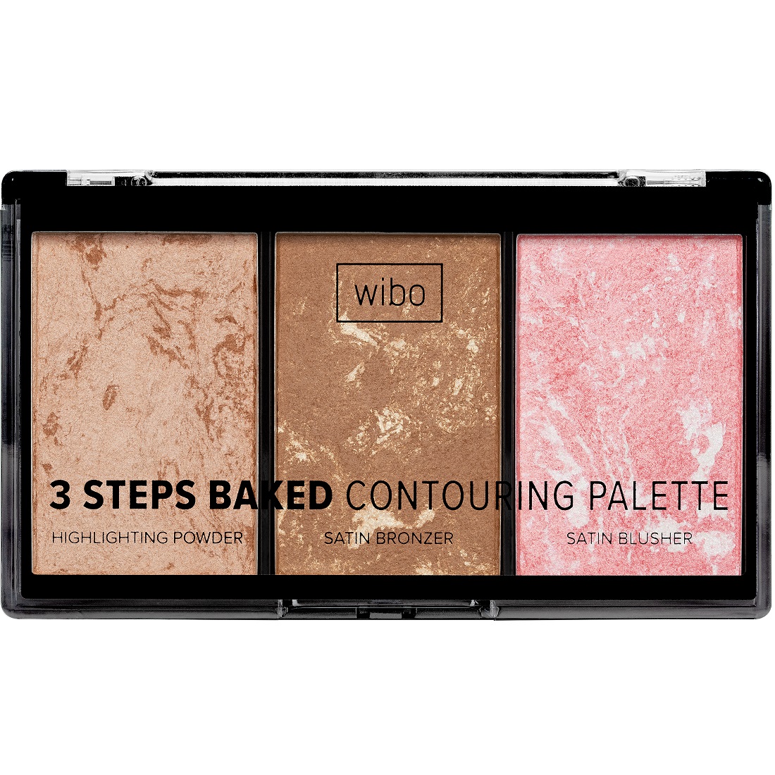 Wibo 3 Steps Baked Contouring Palette paleta do konturowania twarzy 10g (P1)