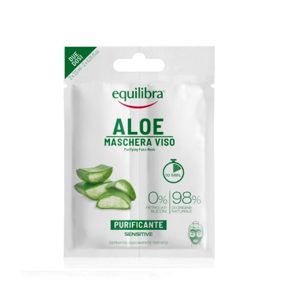 Equilibra Aloe Purifying Face Mask oczyszczająca aloesowa maseczka do twarzy 2x7.5ml (P1)