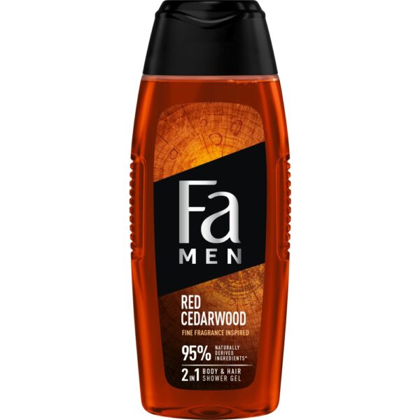 Fa Men Red Cedarwood żel pod prysznic z formułą 2w1 o zapachu nut drzewnych czerwonego cedru 400ml (P1)