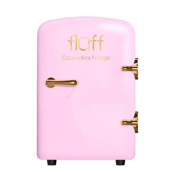 Fluff Cosmetics Fridge lodówka kosmetyczna ze złotym logo Różowa (P1)