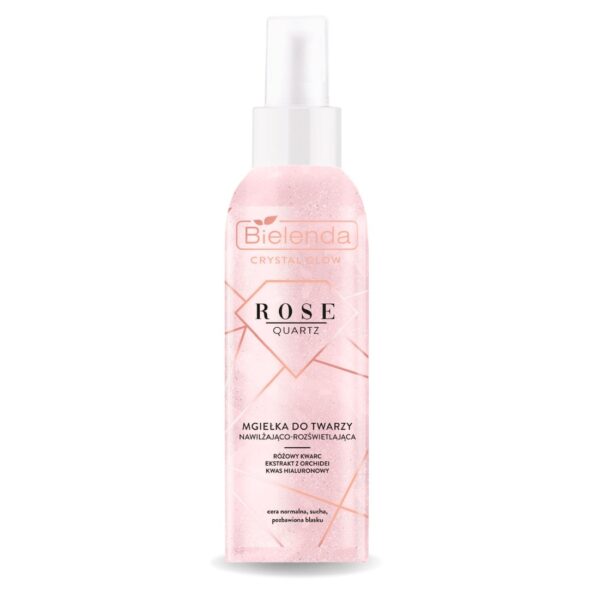 Bielenda Crystal Glow Rose Quartz mgiełka do twarzy nawilżająco-rozświetlająca 200ml (P1)