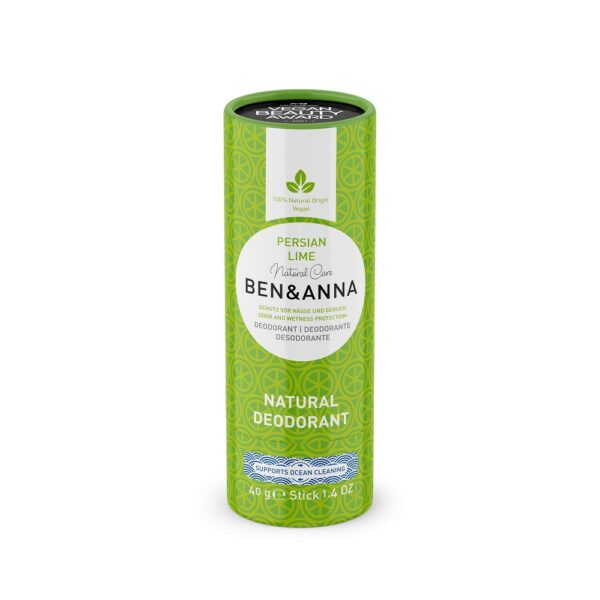 Ben&Anna Natural Soda Deodorant naturalny dezodorant na bazie sody sztyft kartonowy Persian Lime 40g (P1)