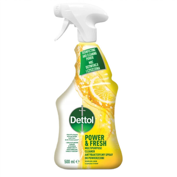 Dettol Power & Fresh antybakteryjny spray do powierzchni Cytryna 500ml (P1)