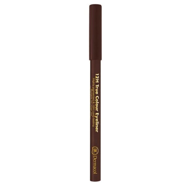 Dermacol 12H True Colour Eyeliner długotrwały eyeliner w kredce 6 Dark Brown 2g (P1)