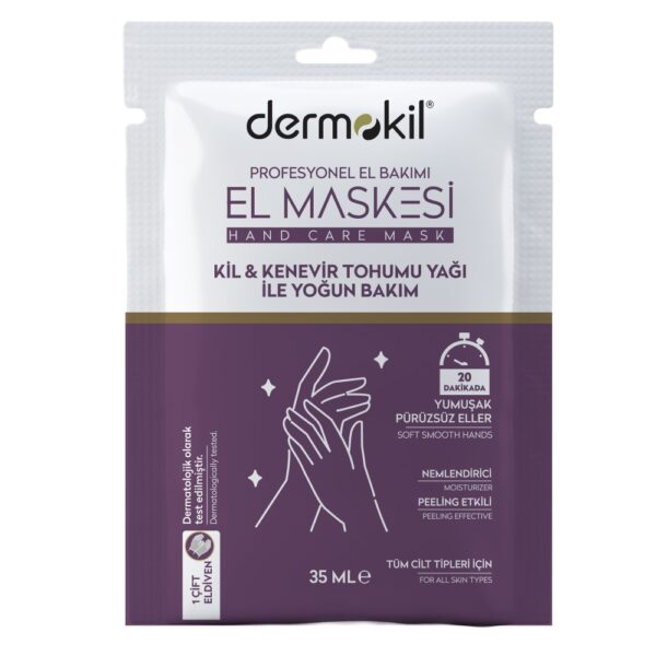 Dermokil Peeling Hand Mask peelingująca maska do dłoni Clay&Hemp Oil 35ml (P1)