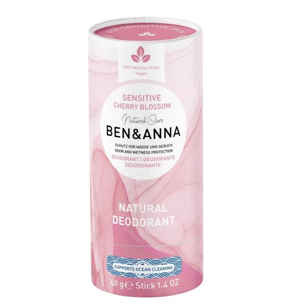 Ben&Anna Natural Deodorant naturalny dezodorant bez sody Sensitive Japanese Cherry Blossom 40g (P1)