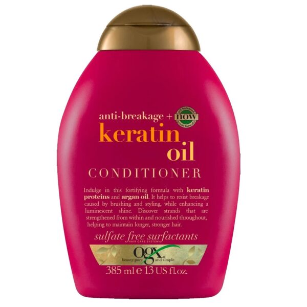 OGX Anti-Breakage + Keratin Oil Conditioner odżywka z olejkiem keratynowym zapobiegająca łamaniu włosów 385ml (P1)