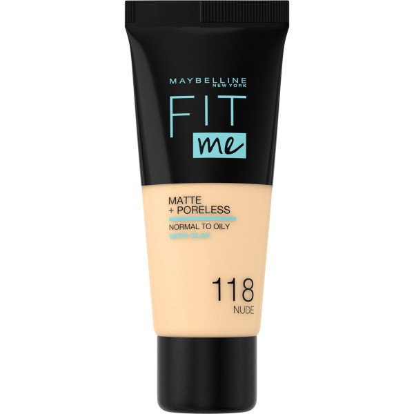 Maybelline Fit Me Matte & Poreless Foundation matujący podkład do twarzy 118 Nude 30ml (P1)
