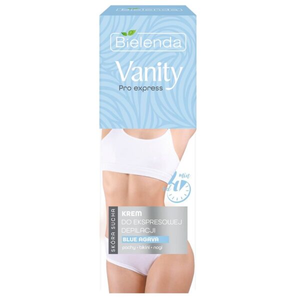 Bielenda Vanity Pro Express krem do ekspresowej depilacji skóry suchej Blue Agava 75ml (P1)