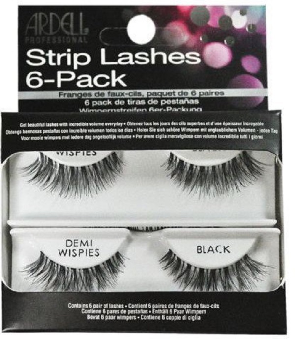 Ardell Strip Lashes 6-Pack Demi Wispies 6 par sztucznych rzęs Black (P1)