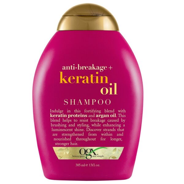 OGX Anti-Breakage + Keratin Oil Shampoo szampon z olejkiem keratynowym zapobiegający łamaniu włosów 385ml (P1)
