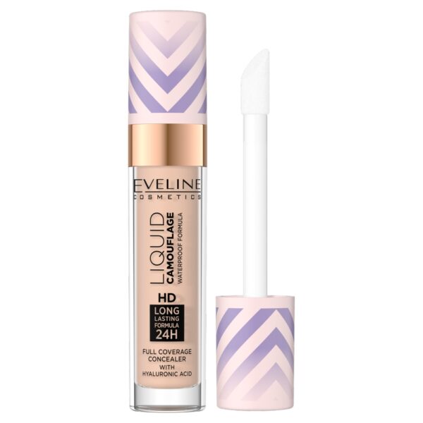 Eveline Cosmetics Liquid Camouflage wodoodporny korektor kamuflujący z kwasem hialuronowym 2.5 Light Peach 7.5ml (P1)