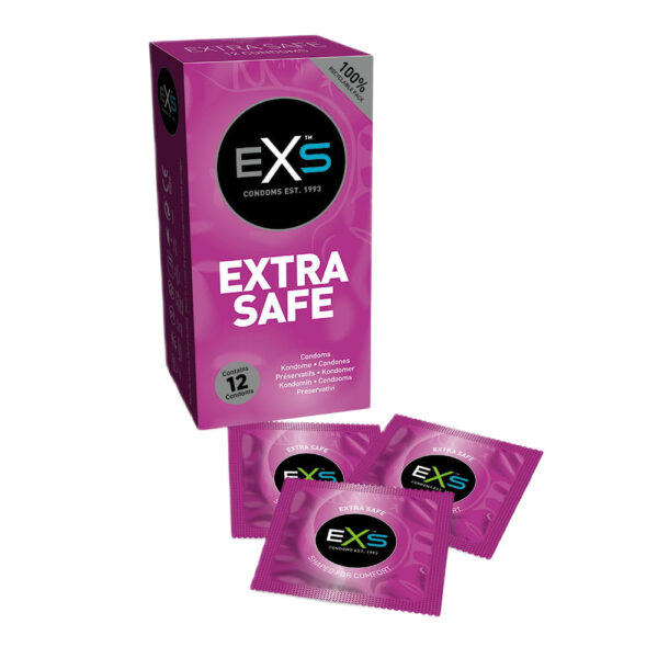 EXS Extra Safe Condoms pogrubiane prezerwatywy 12szt. (P1)