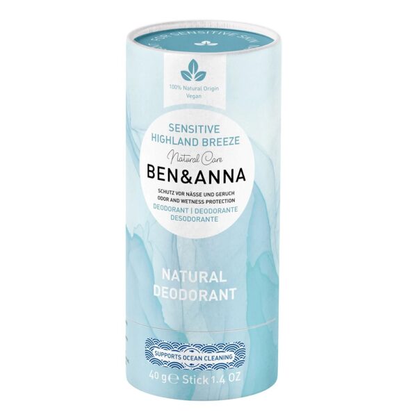 Ben&Anna Natural Deodorant naturalny dezodorant bez sody Sensitive Highland Breeze 40g (P1)