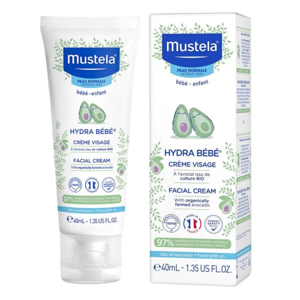 MUSTELA Hydra Baby Facial Cream nawilżający krem do twarzy dla dzieci i niemowląt 40ml (P1)