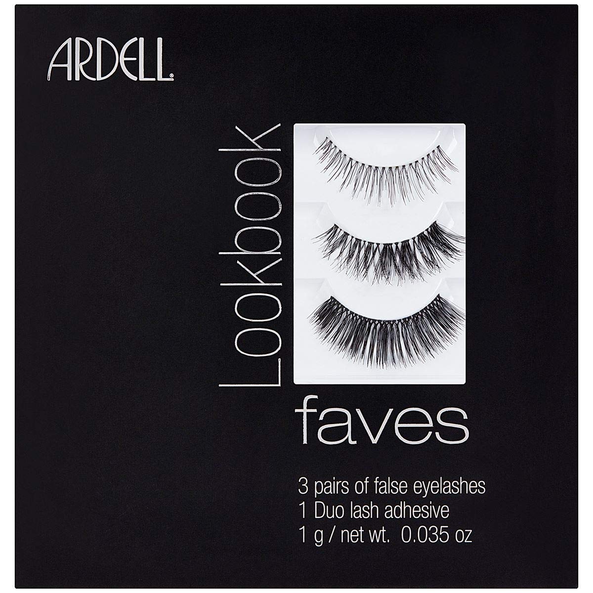 Ardell Lookbook Faves zestaw 3 pary sztucznych rzęs + Duo Lash Adhesive klej do rzęs 1g (P1)