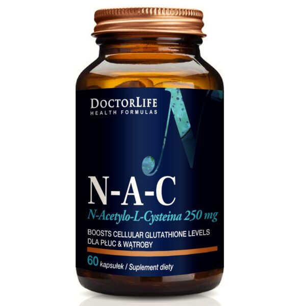 Doctor Life N-A-C n-acetylo-l-cysteina 250mg suplement diety 60 kapsułek (P1)