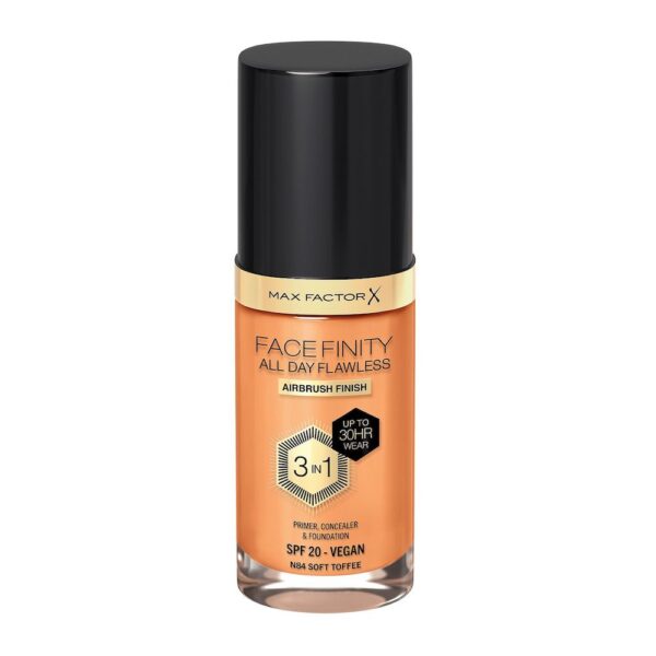 Max Factor Facefinity All Day Flawless 3w1 kryjący podkład w płynie N84 Soft Toffee 30ml (P1)