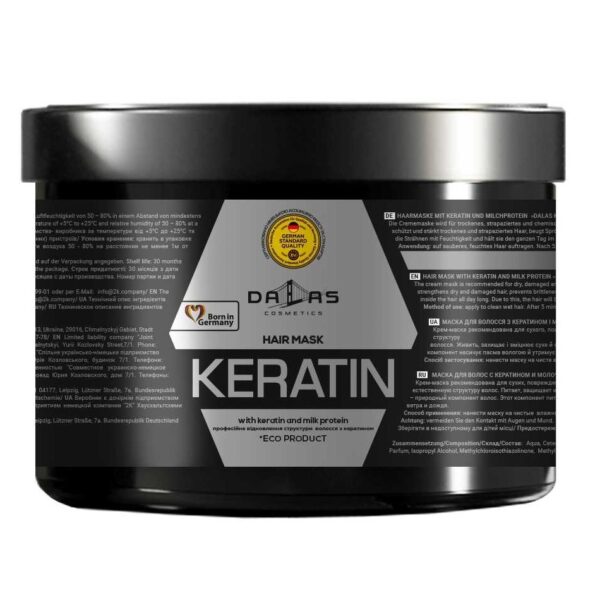 Dalas Keratin maska do włosów suchych i zniszczonych 500g (P1)