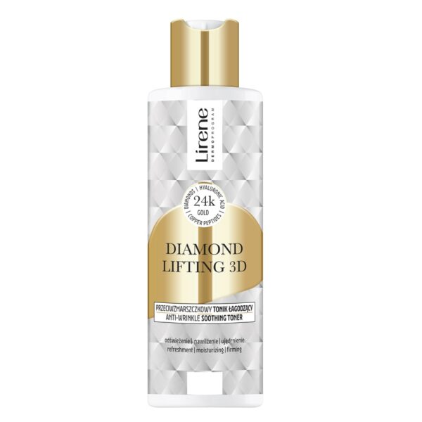 Lirene Diamond Lifting 3D przeciwzmarszczkowy tonik łagodzący 200ml (P1)