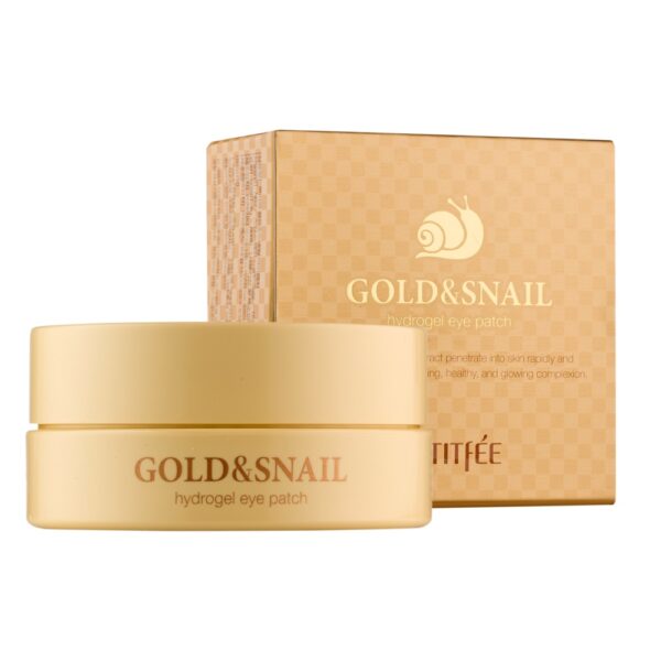 Petitfee Gold&Snail Hydrogel Eye Patch wygładzające hydrożelowe płatki pod oczy ze złotem i śluzem ślimaka 60szt. (P1)