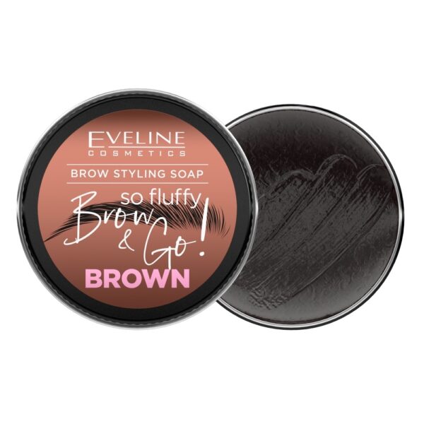 Eveline Cosmetics Brow&Go! mydło do stylizacji brwi Brown 25g (P1)