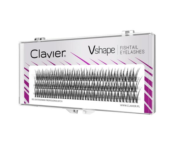 Clavier Vshape Fishtail Eyelashes kępki rzęs 14mm (P1)