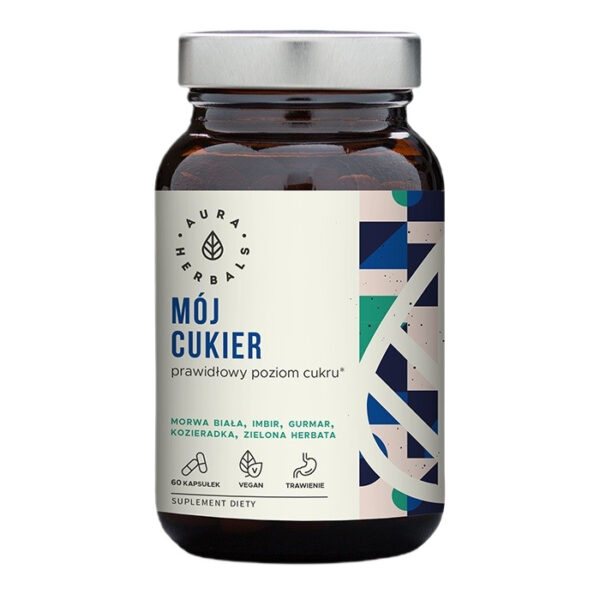 Aura Herbals Mój Cukier prawidłowy poziom cukru suplement diety 60 kapsułek (P1)
