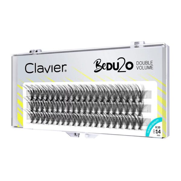 Clavier BeDU2O Double Volume kępki rzęs 14mm (P1)
