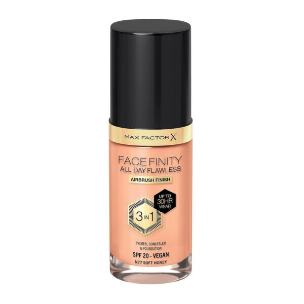 Max Factor Facefinity All Day Flawless 3w1 kryjący podkład w płynie N77 Soft Honey 30ml (P1)