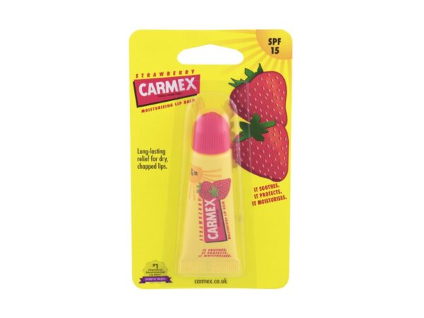 Carmex Strawberry Średnia ochrona SPF 15-25 10 g W